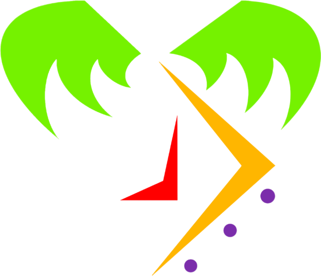 ArtByDezire logo representing design and street art with bold graphic wings and lightning design