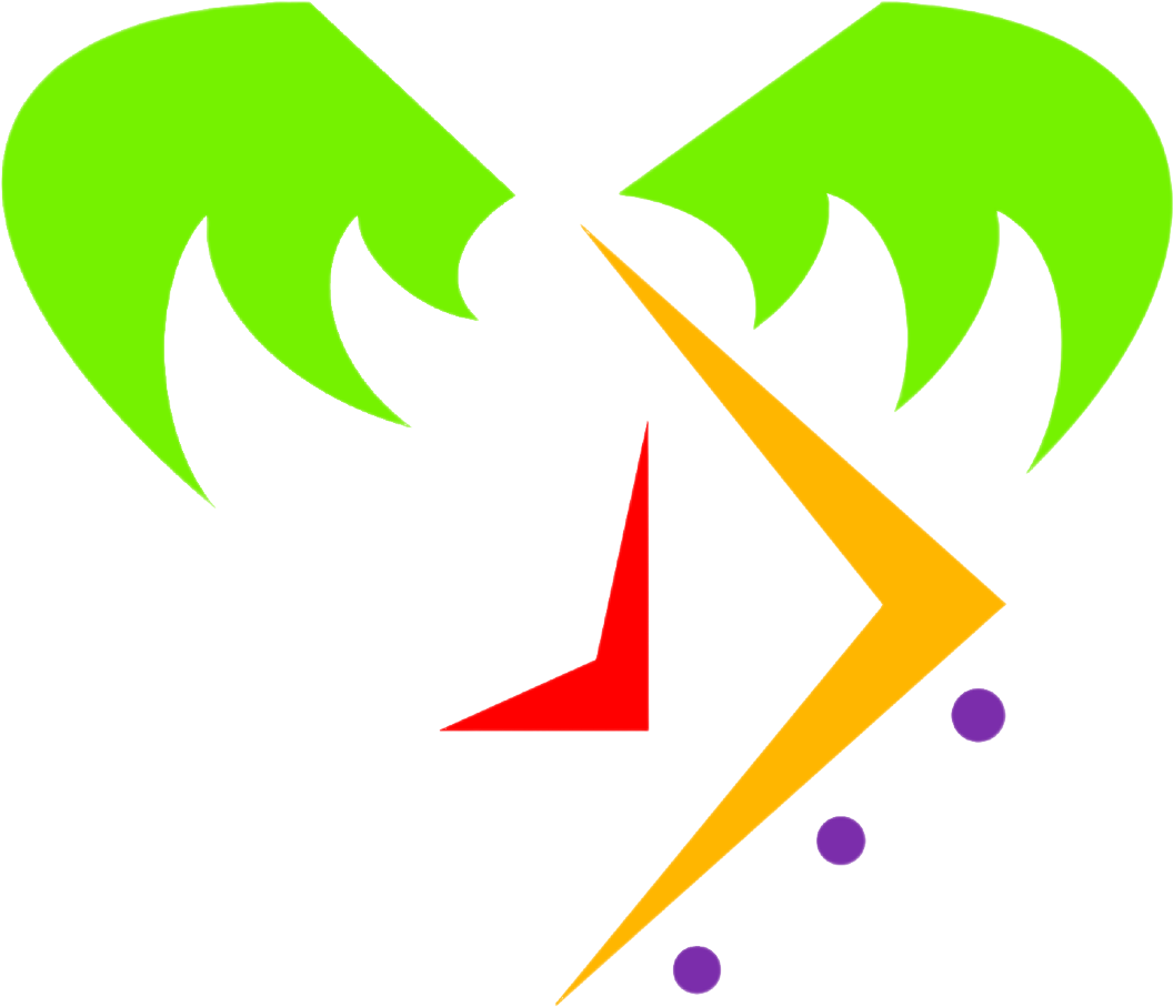 ArtByDezire logo representing design and street art with bold graphic wings and lightning design